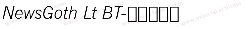 NewsGoth Lt BT字体转换